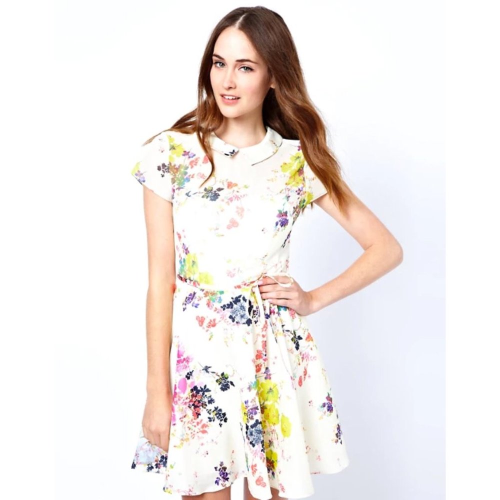 Ted Baker Collar Dress in Summer Bloom Print